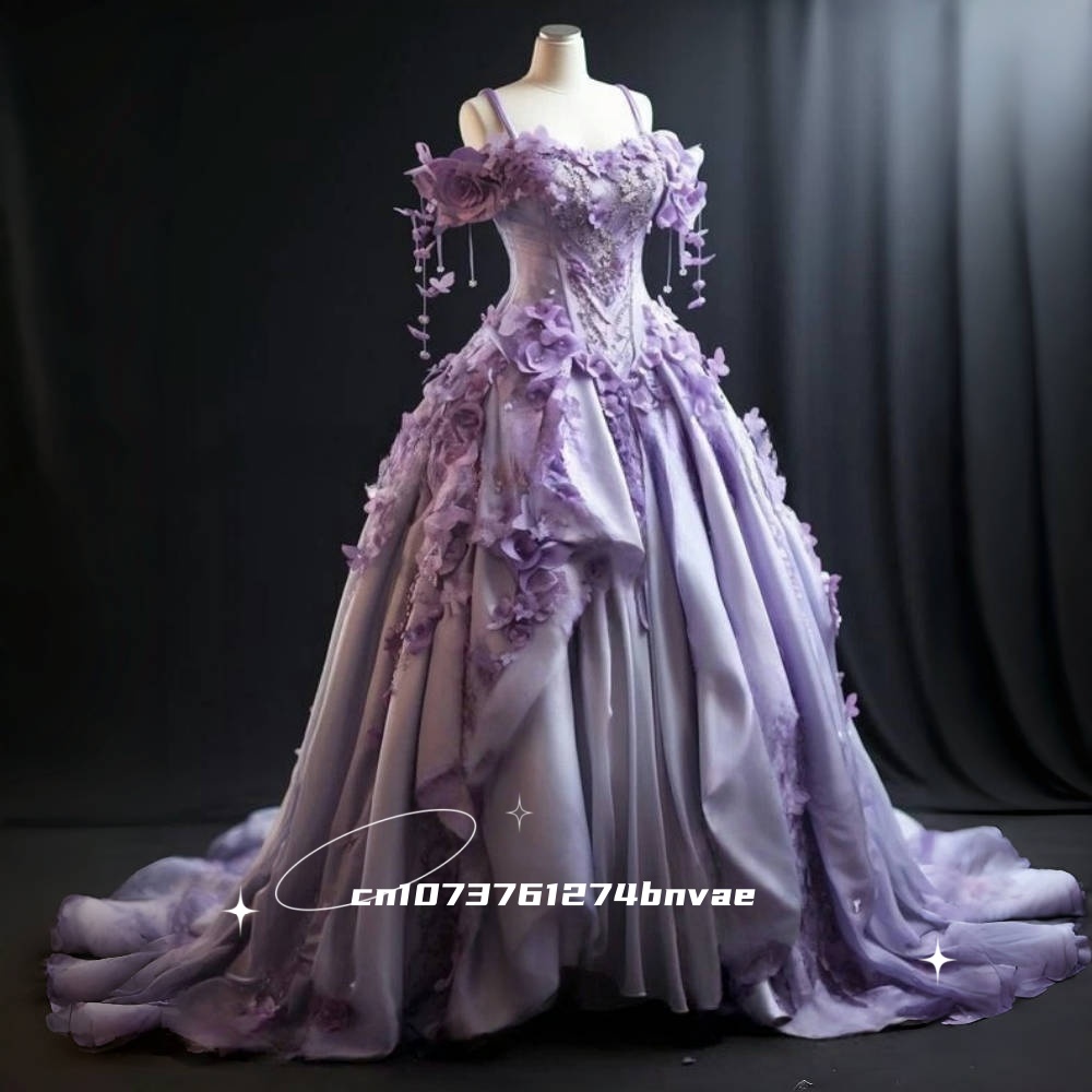 Victorian Women'S Formal Wear - Zarif Çiçek Victoria Balo Elbise Kapalı