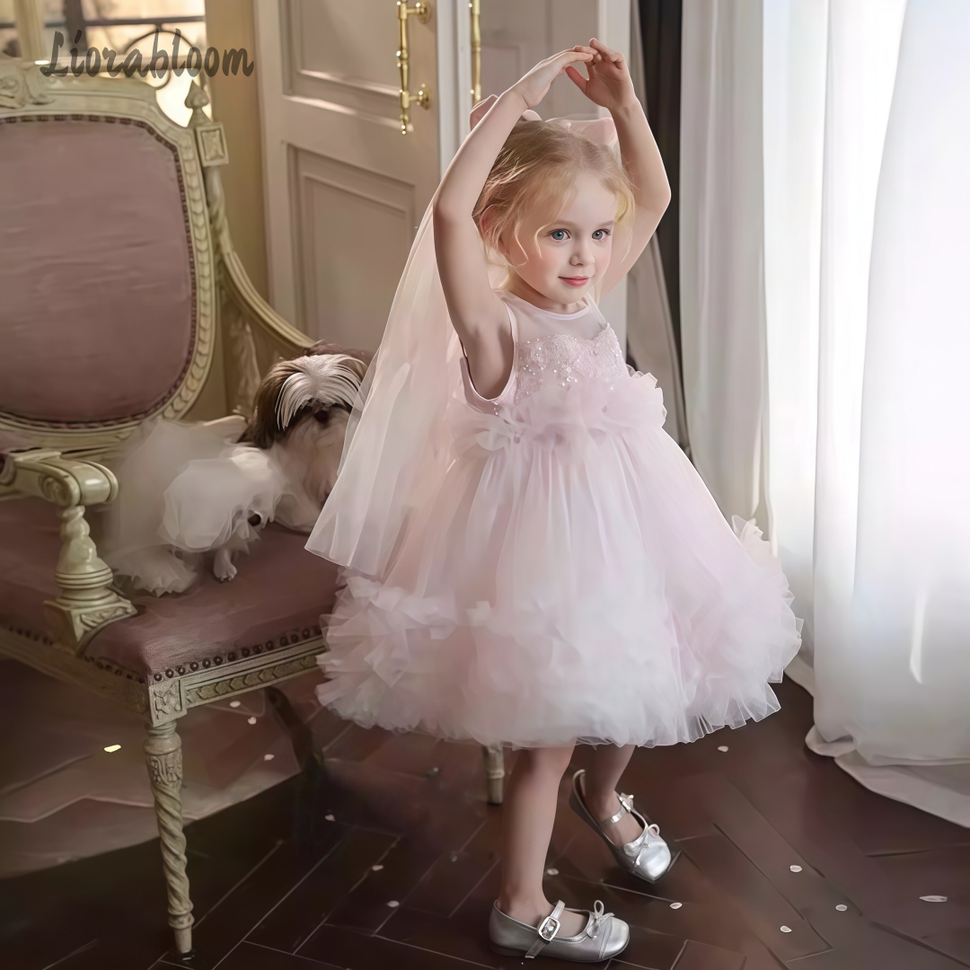 Formal Women'S Wear - Kız Çocuk Tül Elbisesi Katmanlı Etek
