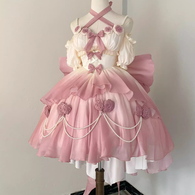Victorian Women'S Formal Wear - Retro victoria Lolita elbise zarif kadın