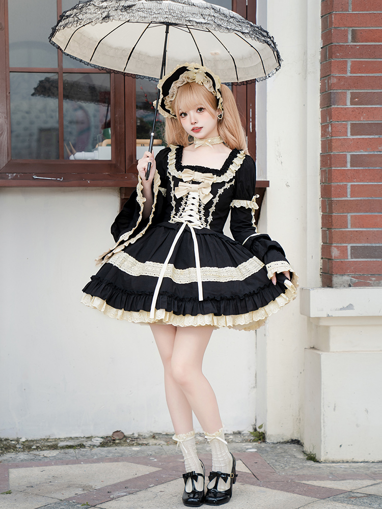 Japon tatlı Lolita Op elbise k - Victorian Women'S Formal Wear incelemesi ve fiyatı