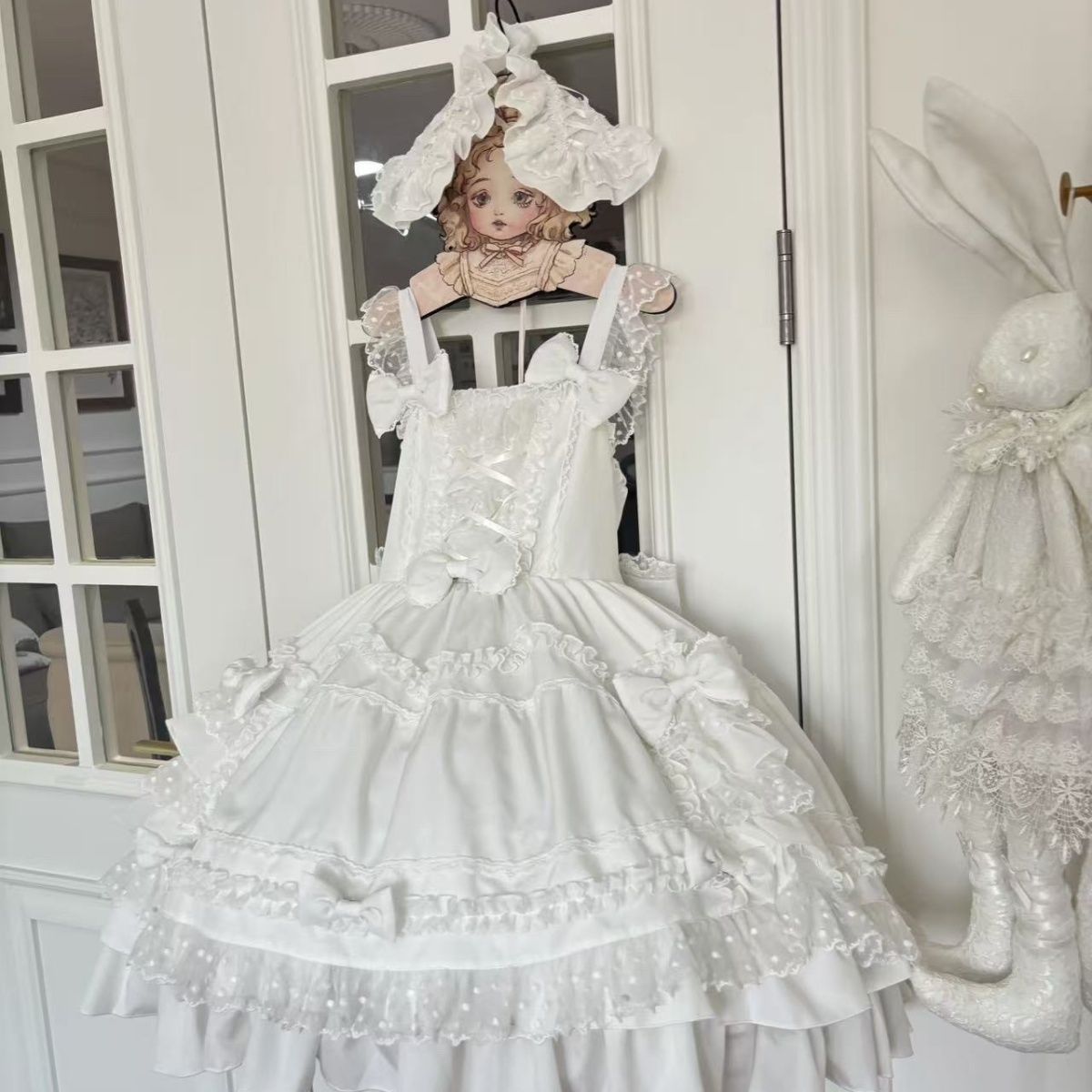 Tatlı Lolita Elbise Krem Beyaz - Victorian Women'S Formal Wear incelemesi ve fiyatı