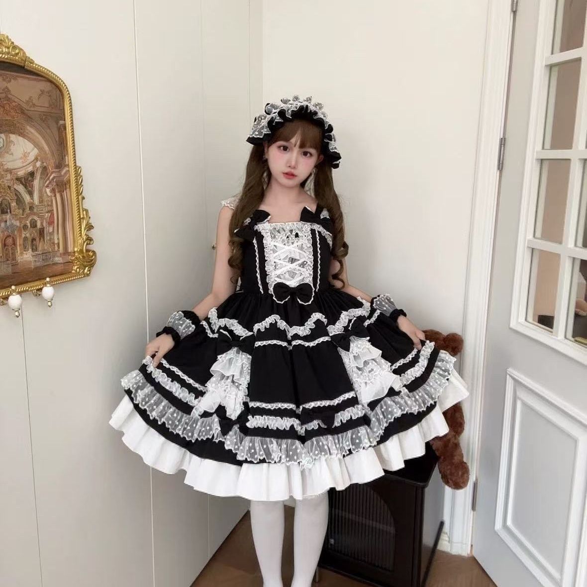 Tatlı Lolita Elbise Krem Beyaz - Victorian Women'S Formal Wear incelemesi ve fiyatı